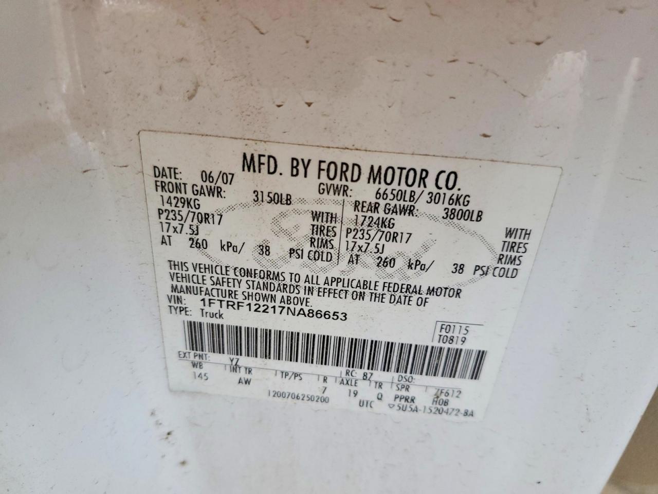 2007 Ford F150