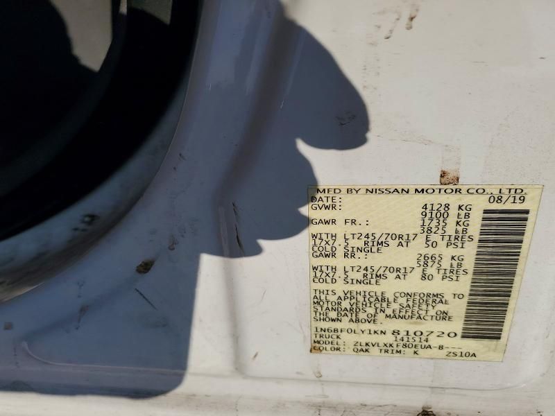 2019 Nissan NV 2500 S