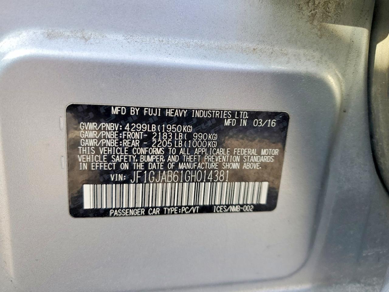 2016 Subaru Impreza Premium