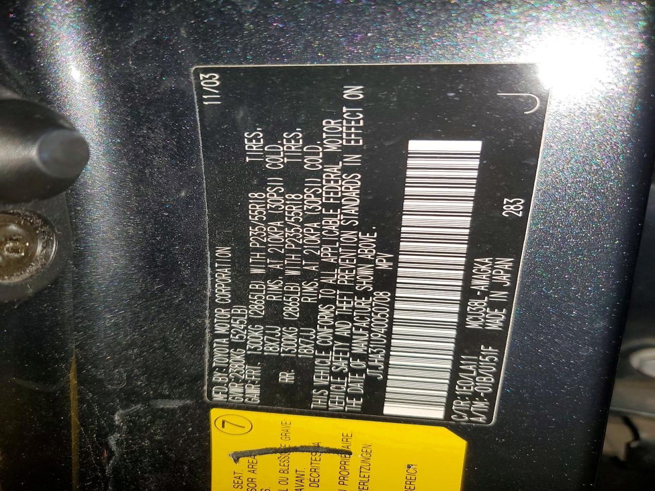 2004 Lexus Rx 330