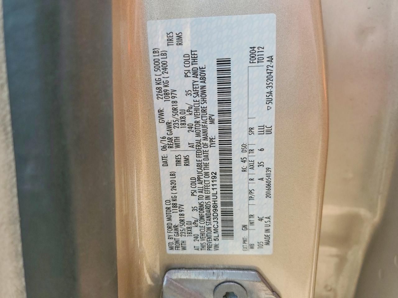 2017 Lincoln Mkc Reserve