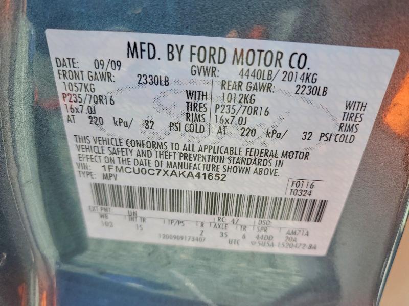 2010 Ford Escape xls
