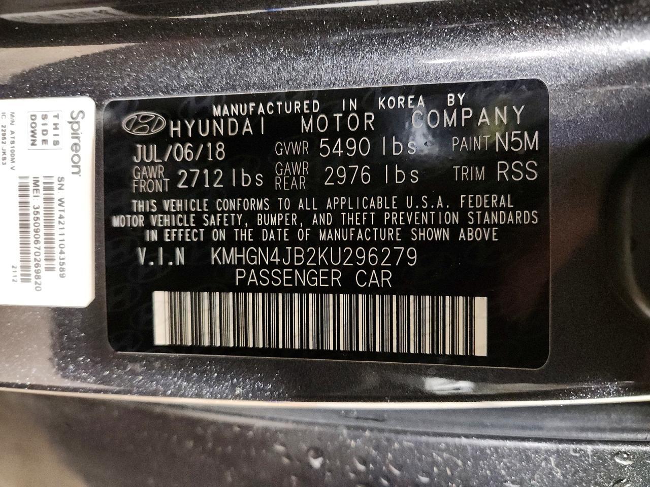 2019 Genesis G80 3.3t Sport