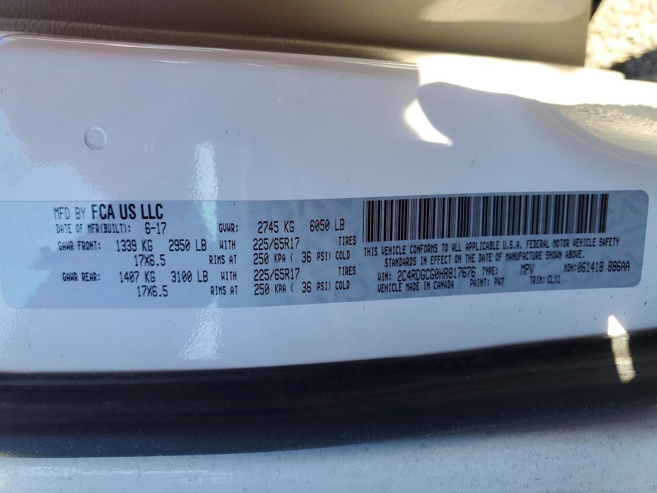 2017 Dodge Grand Caravan sxt