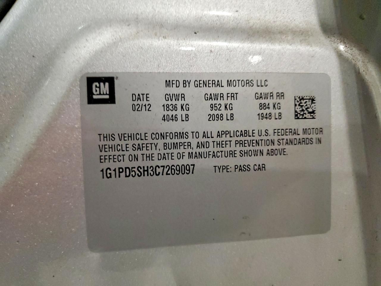 2012 Chevrolet Cruze ls