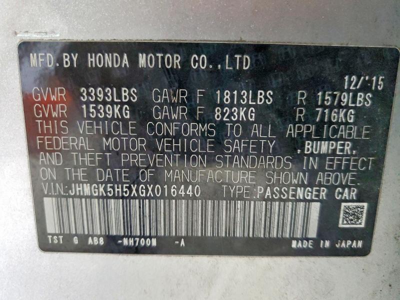 2016 Honda Fit lx