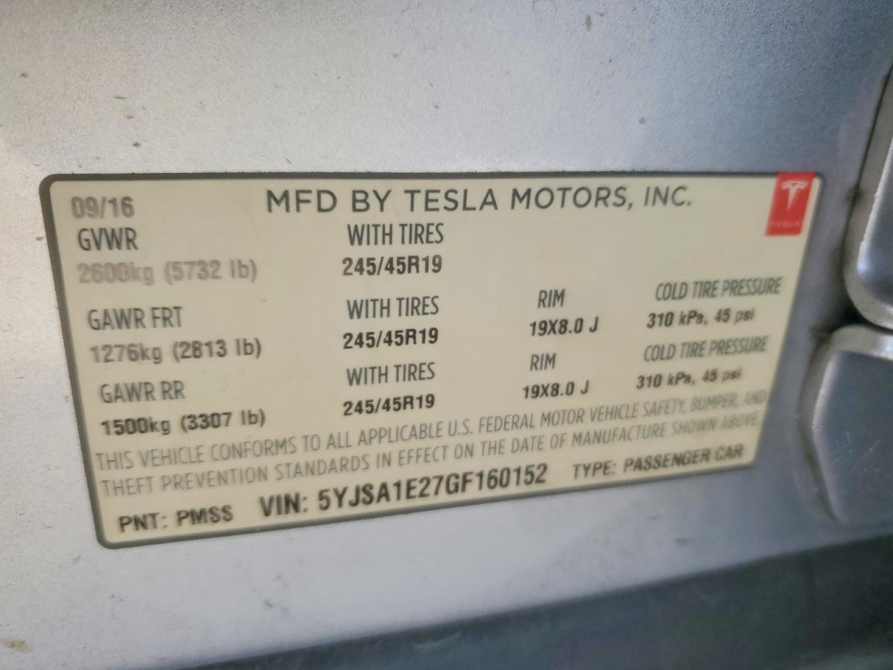 2016 Tesla Model s