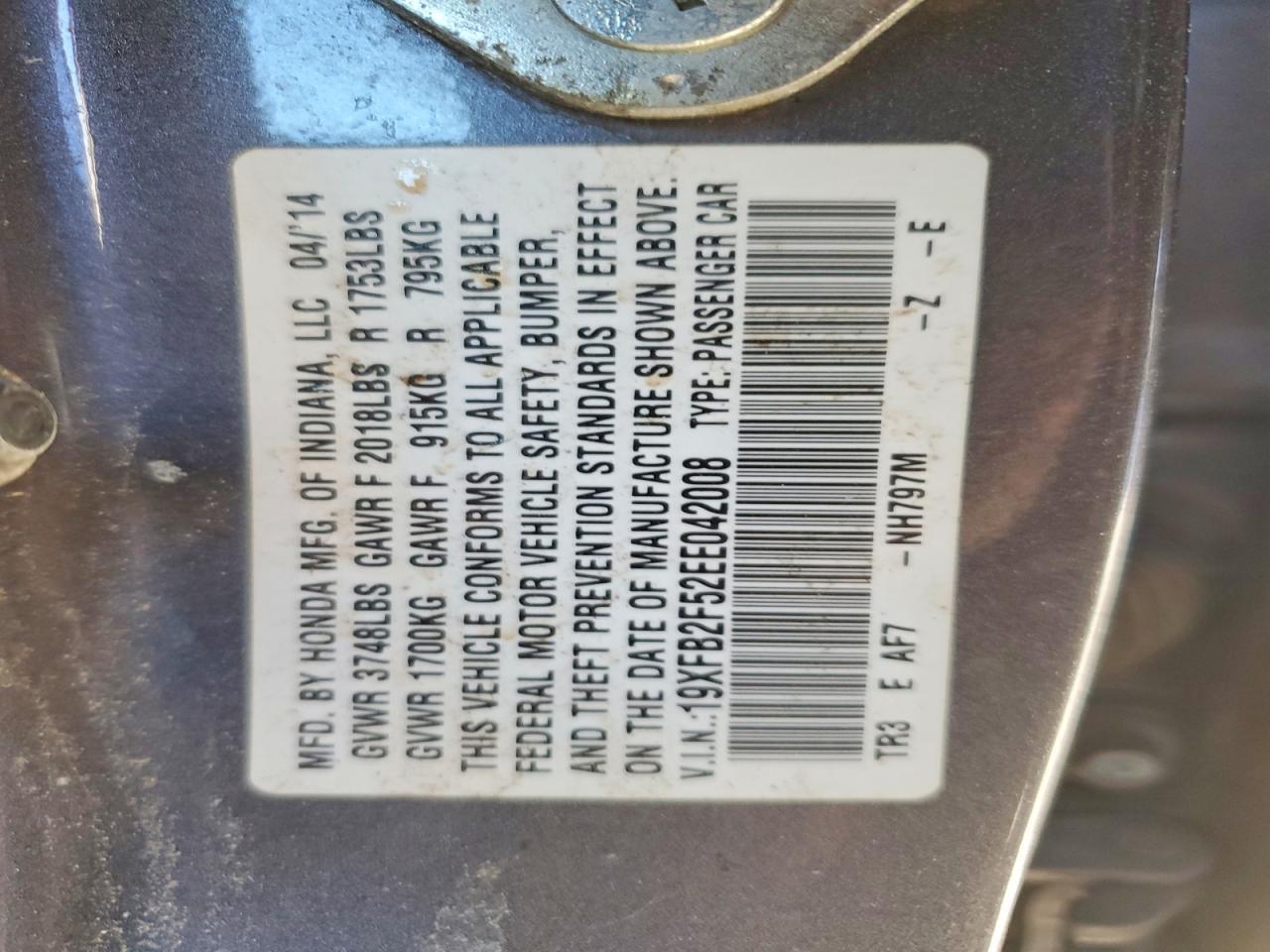 2014 Honda Civic lx