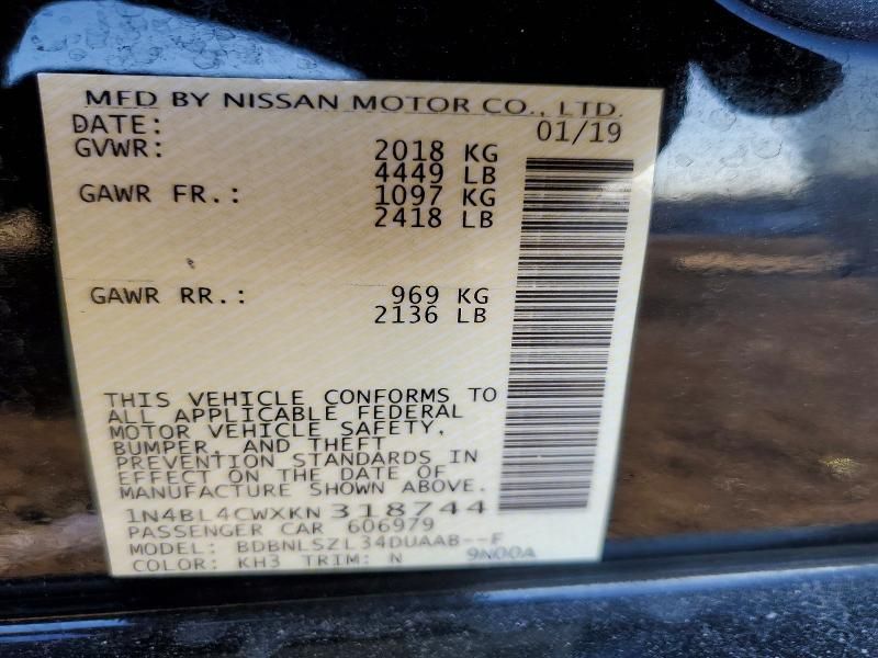 2019 Nissan Altima sr