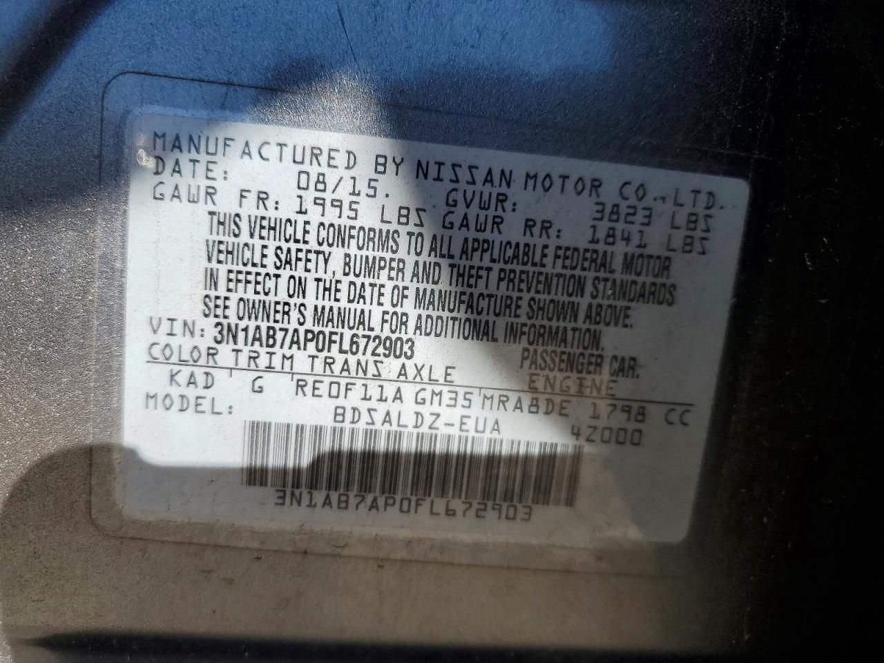 2015 Nissan Sentra s