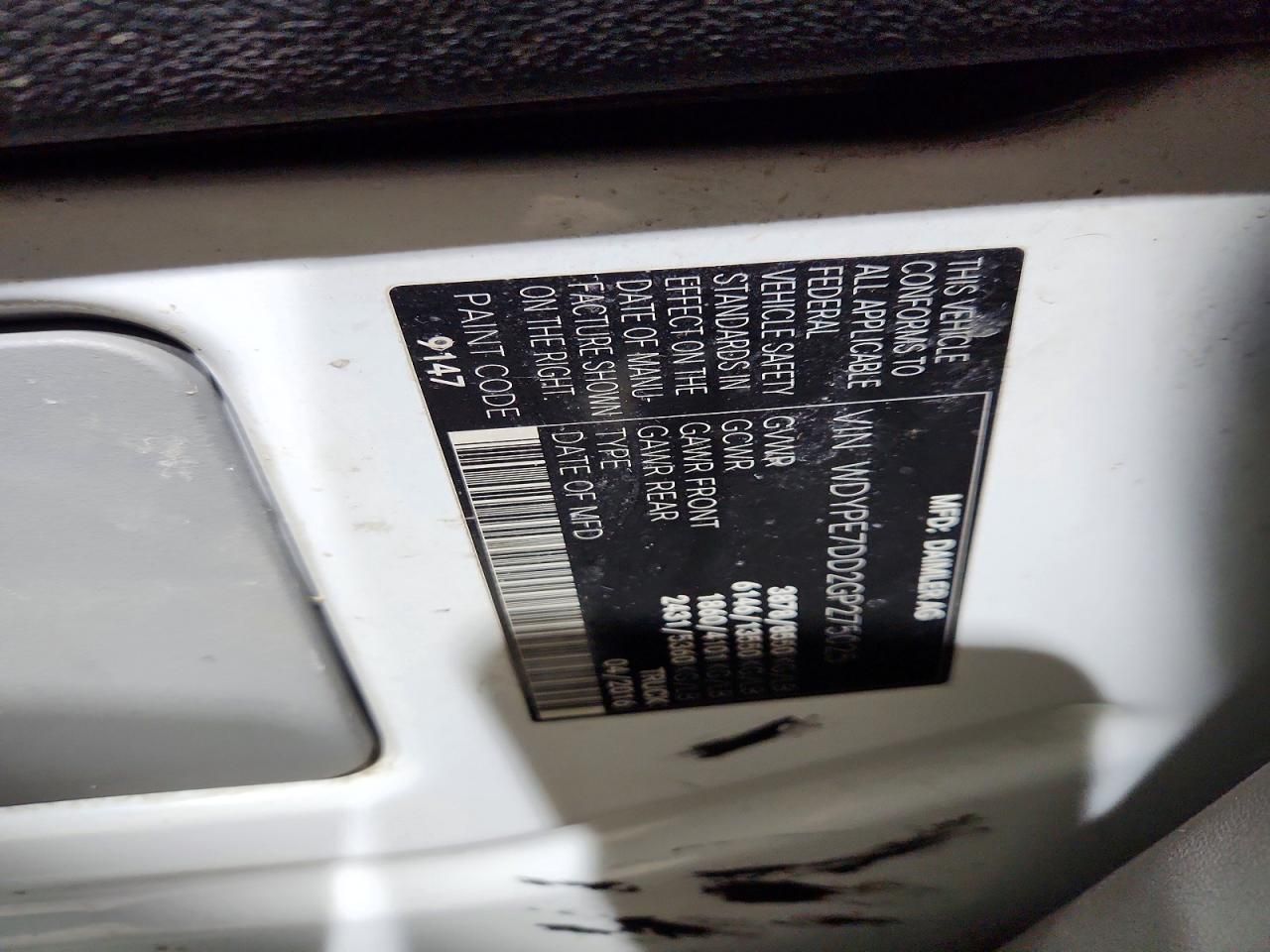 2016 Freightliner Sprinter 2500