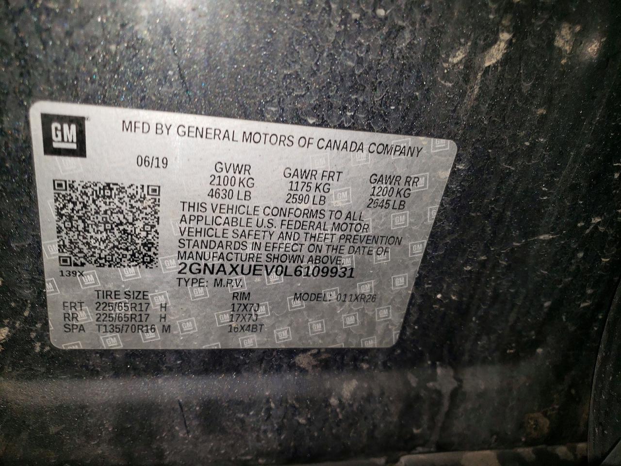 2020 Chevrolet Equinox lt
