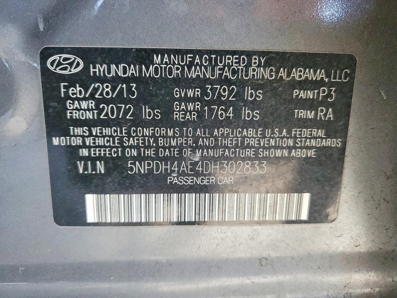 2013 Hyundai Elantra gls