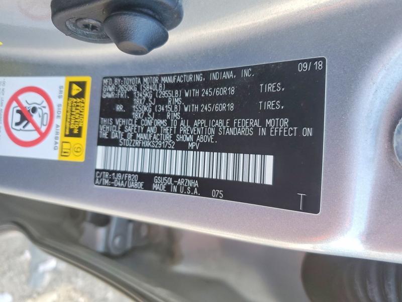 2019 Toyota Highlander le