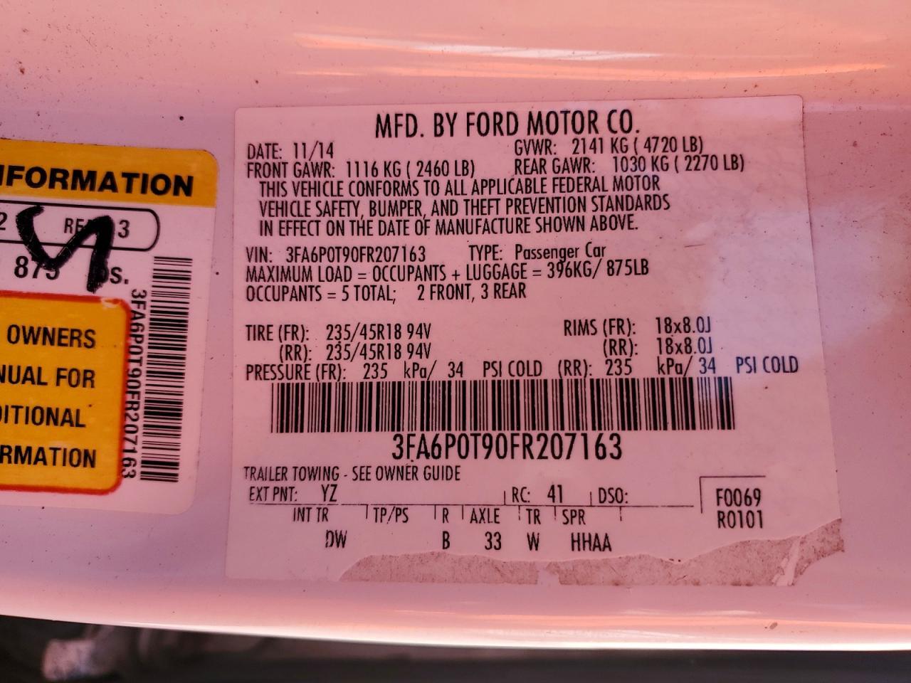 2015 Ford Fusion se
