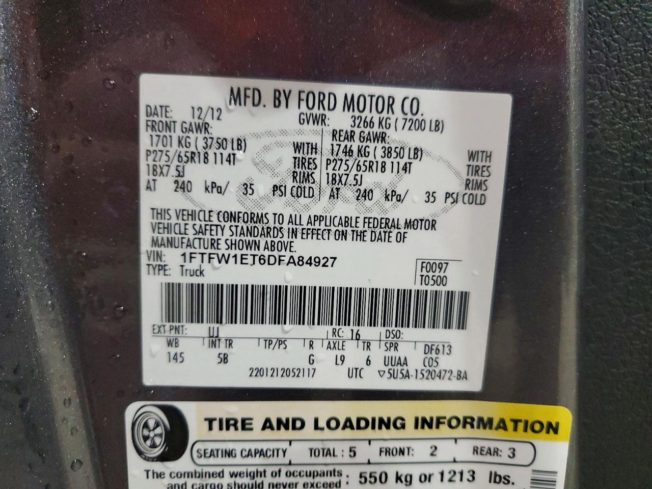 2013 Ford F150 Supercrew