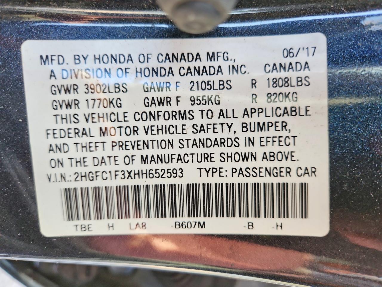 2017 Honda Civic ex