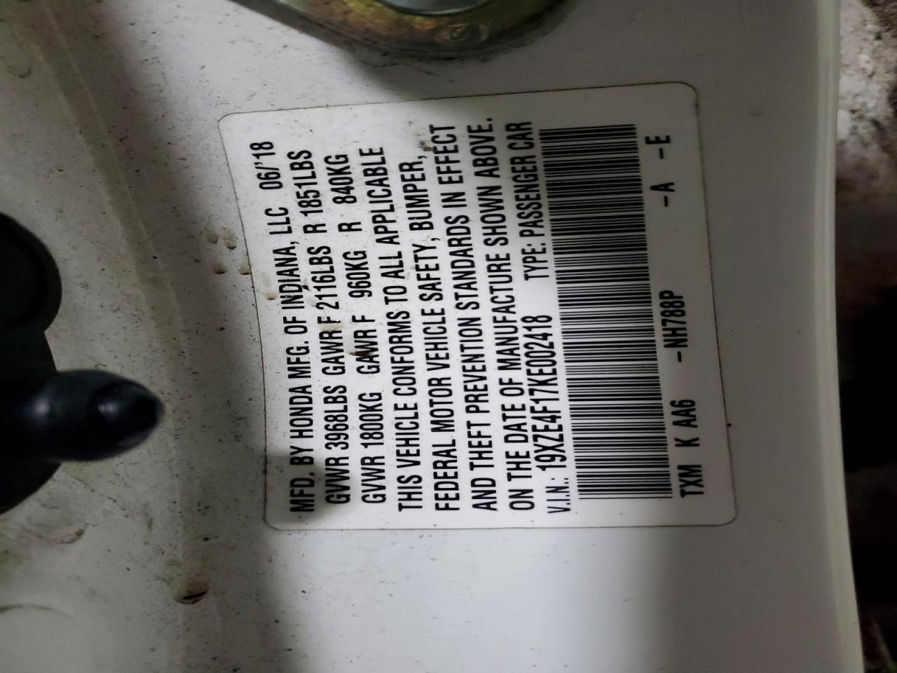 2019 Honda Insight lx