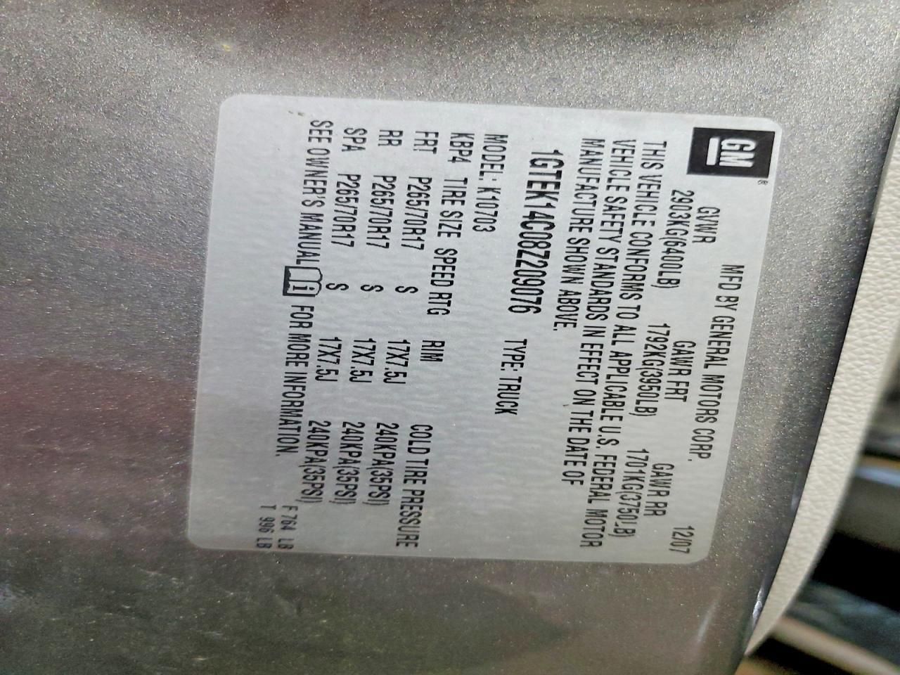 2008 GMC Sierra K1500