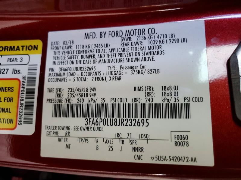 2018 Ford Fusion se Hybrid