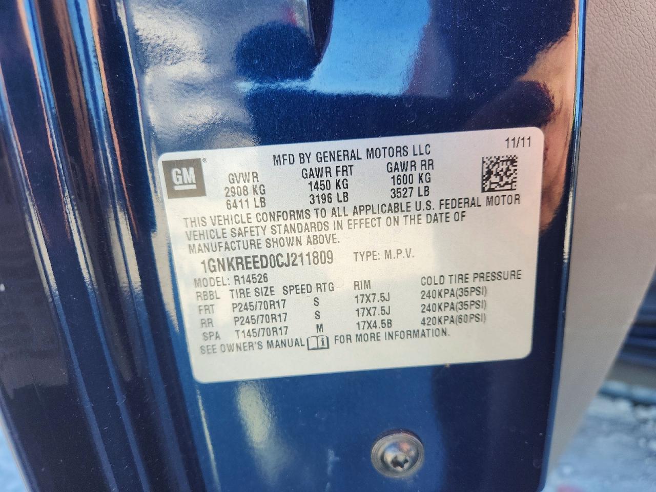 2012 Chevrolet Traverse ls