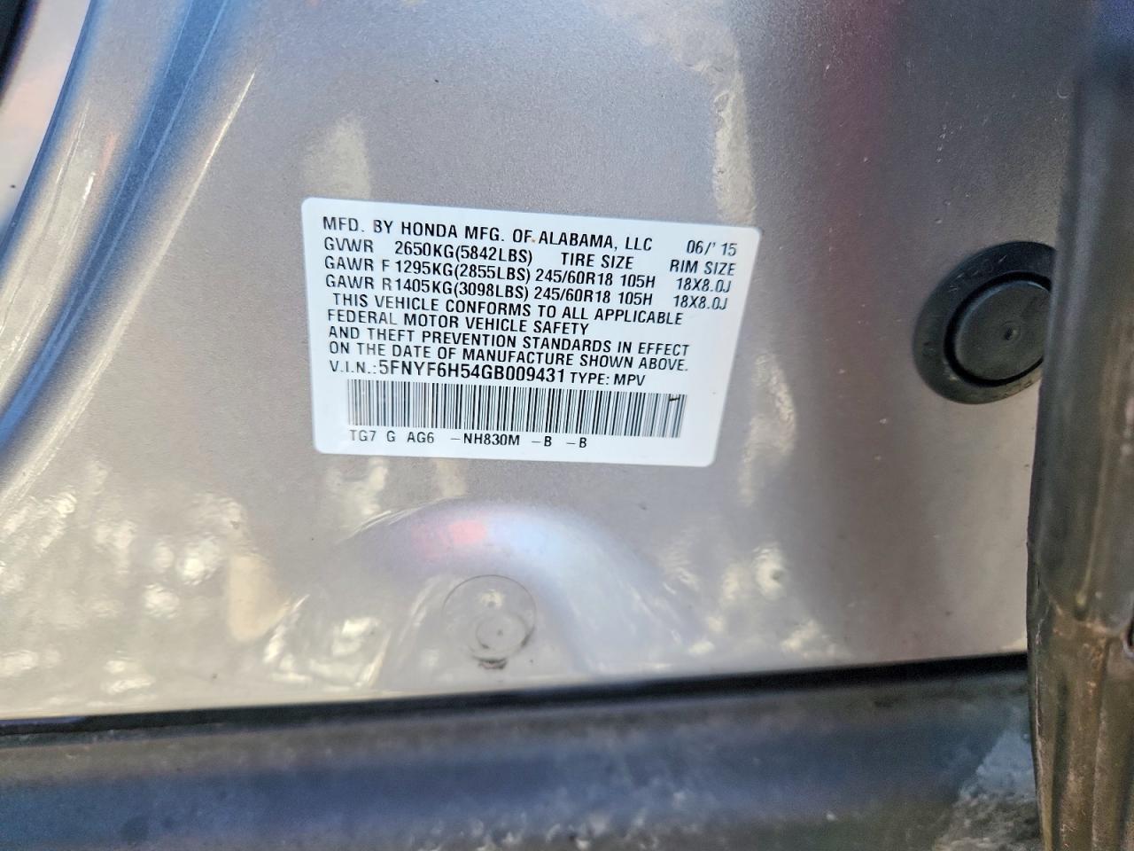 2016 Honda Pilot exl