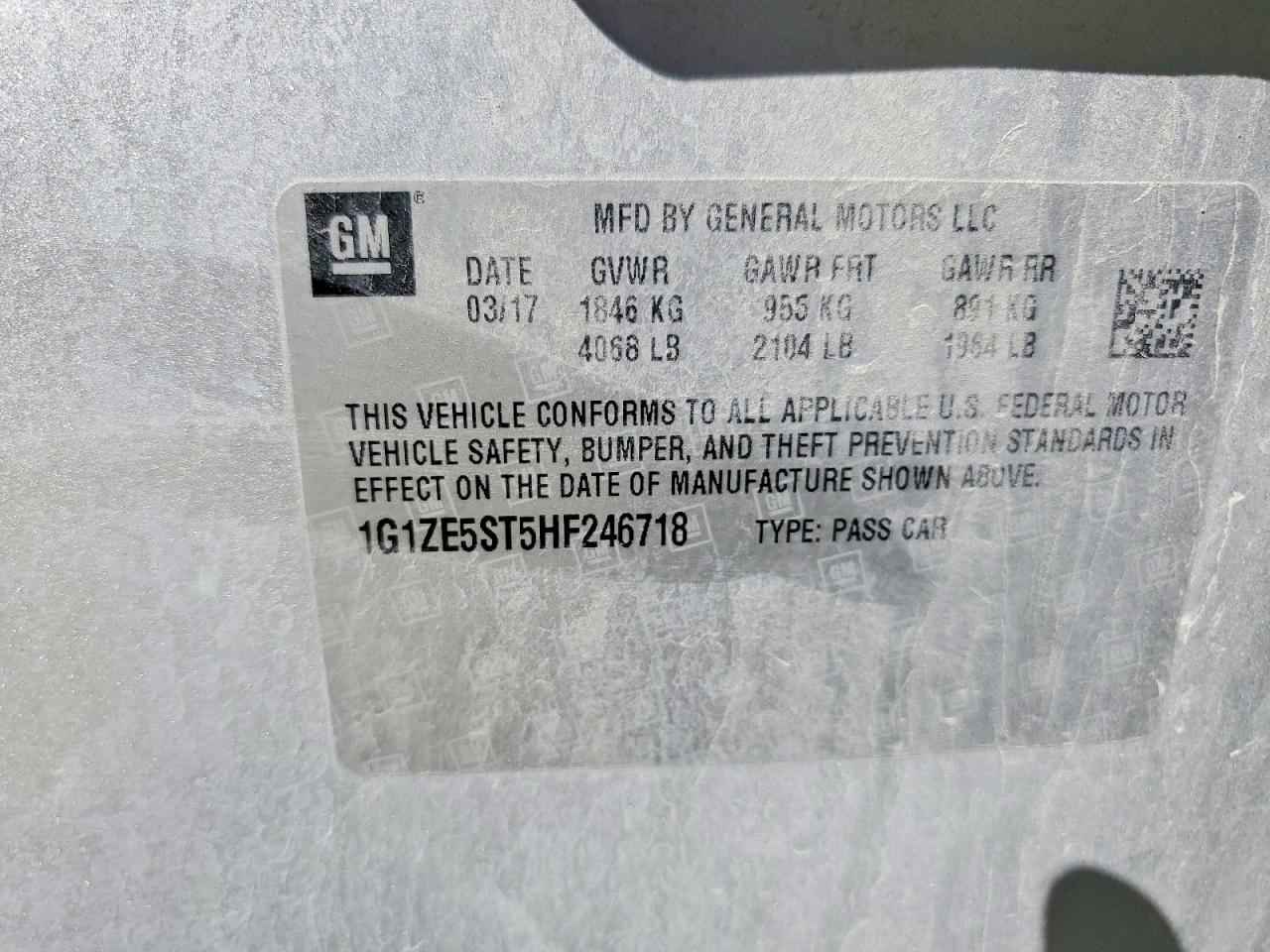 2017 Chevrolet Malibu lt