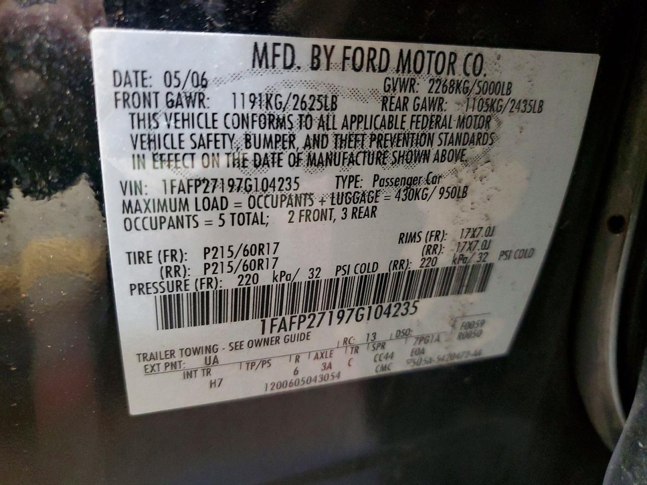 2007 Ford Five Hundred sel