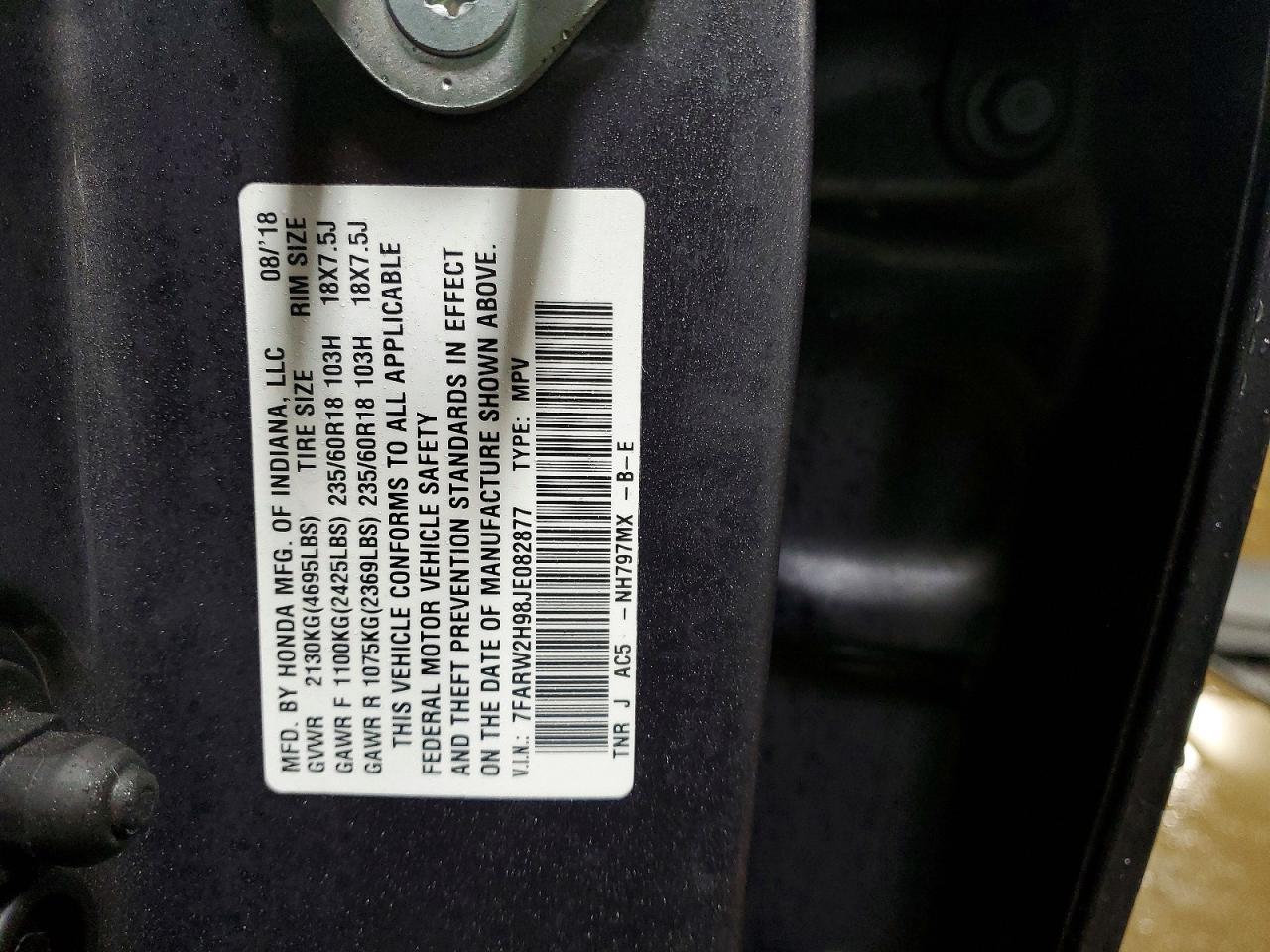 2018 Honda Cr-v Touring