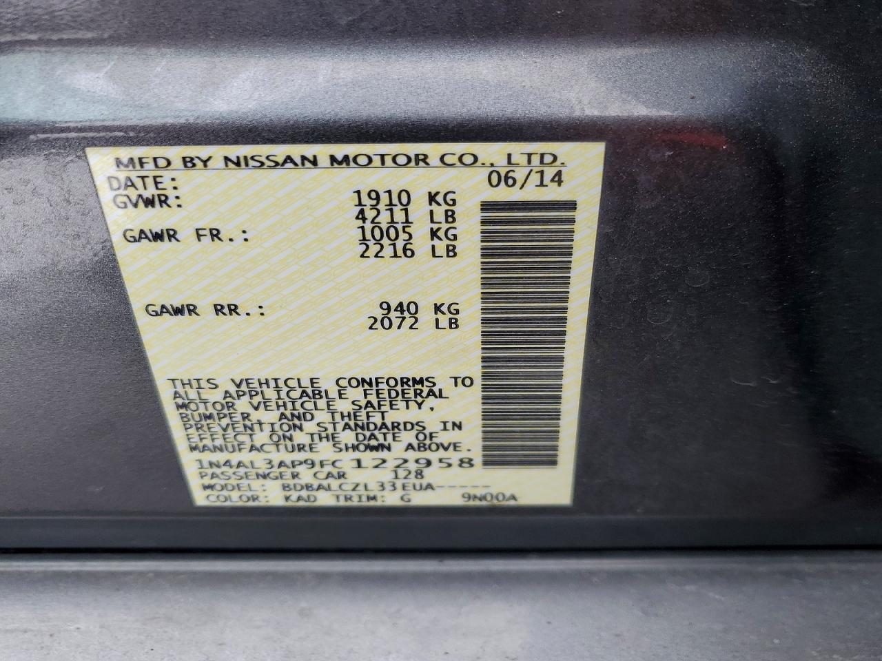 2015 Nissan Altima 2.5