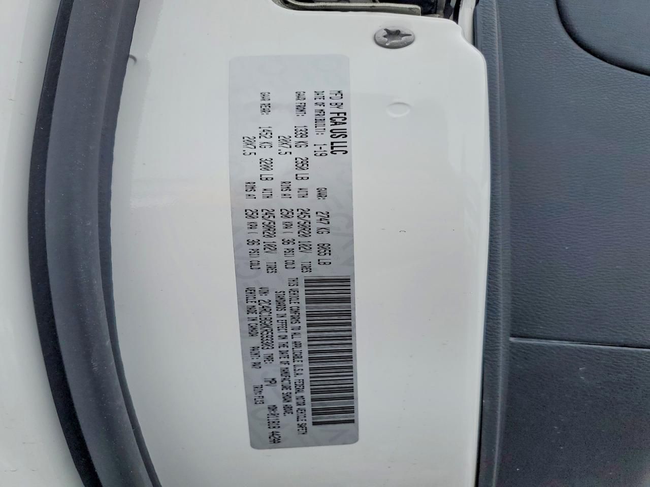 2019 Chrysler Pacifica Touring l