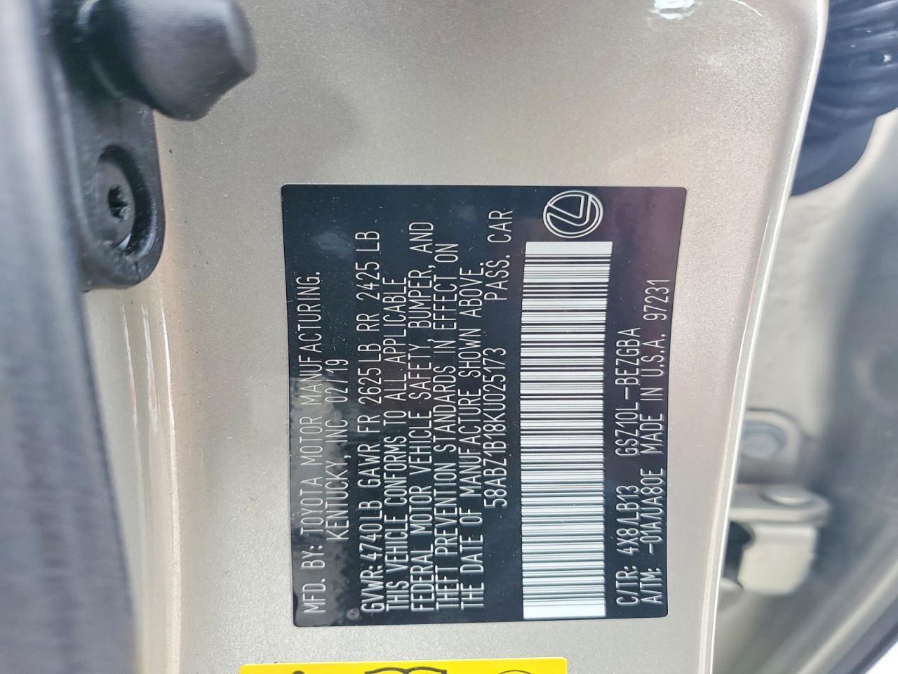 2019 Lexus Es 350
