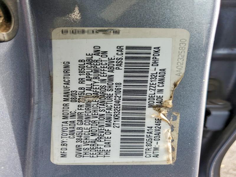 2004 Toyota Matrix Base