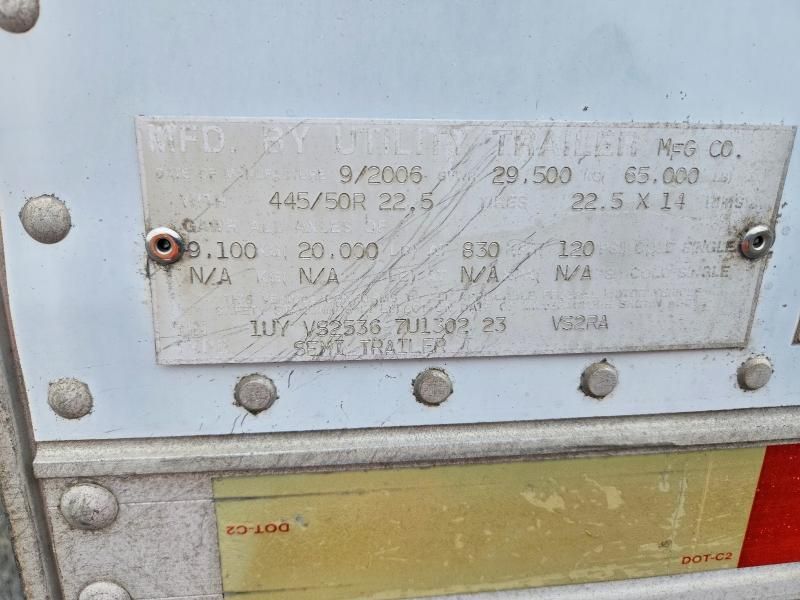 2007 Utility VS2RA Refrigerated Van Trailer