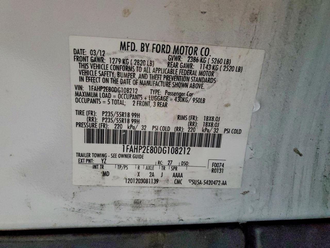 2013 Ford Taurus sel