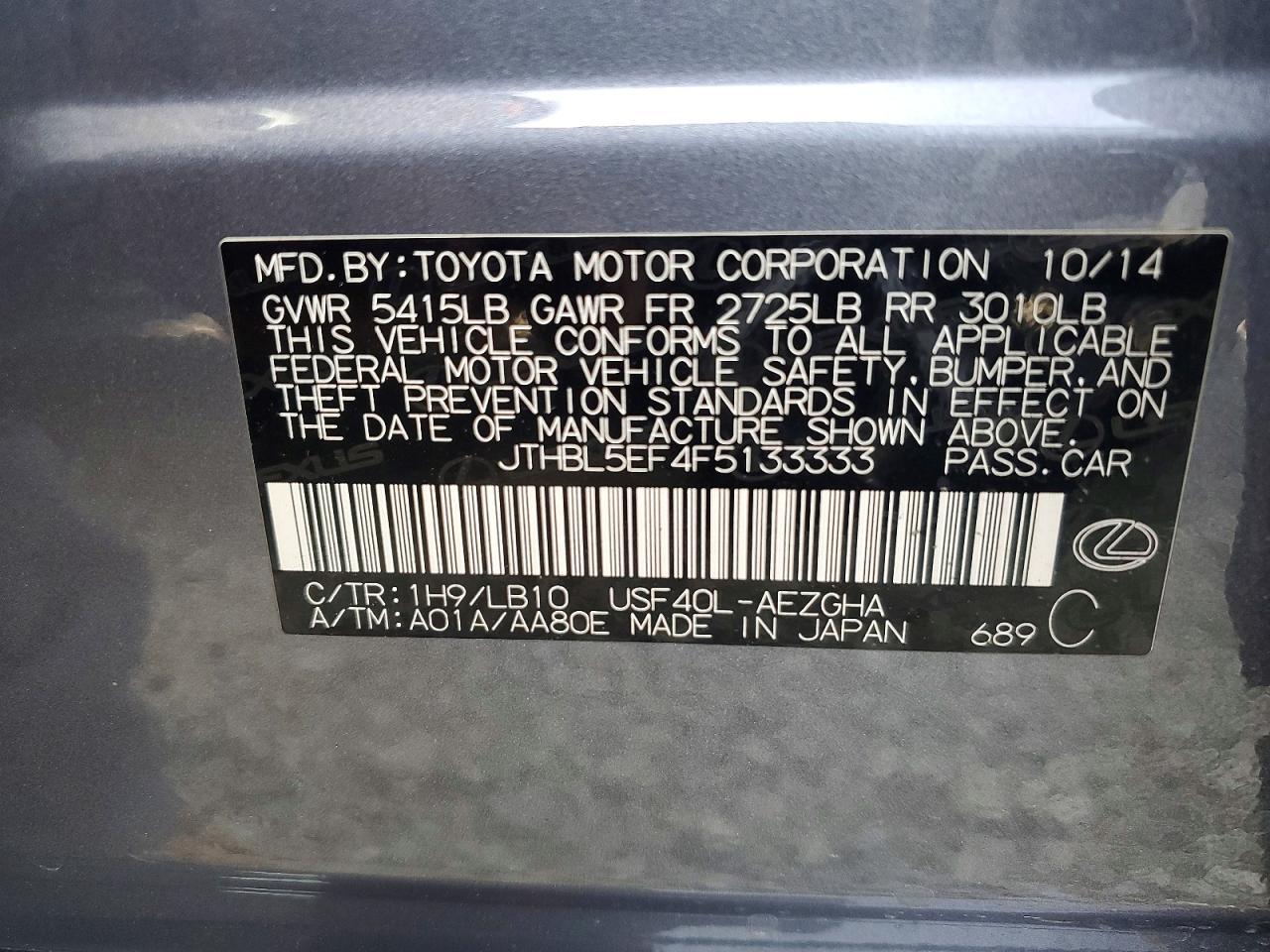 2015 Lexus Ls 460 Base