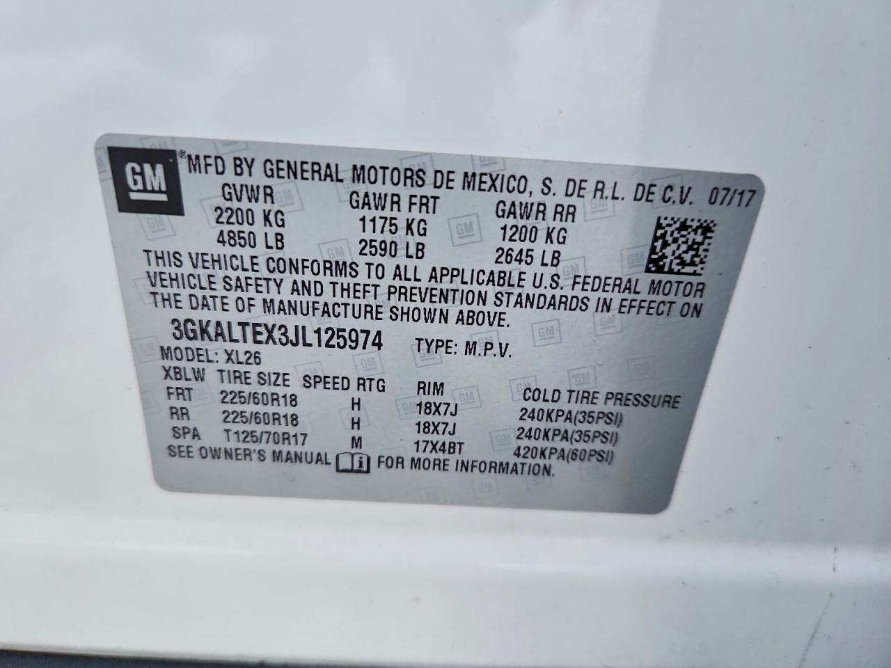 2018 GMC Terrain sle
