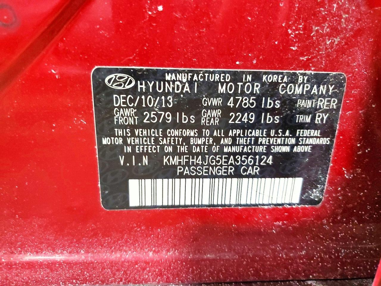 2014 Hyundai Azera gls