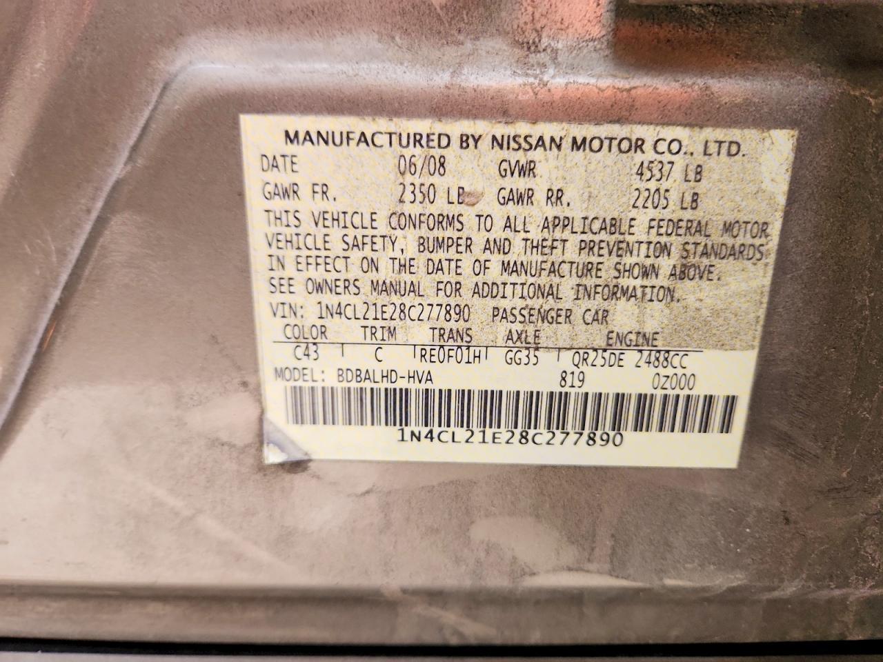 2008 Niss Altima