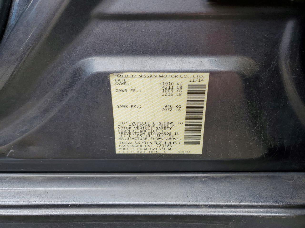 2015 Nissan Altima 2.5
