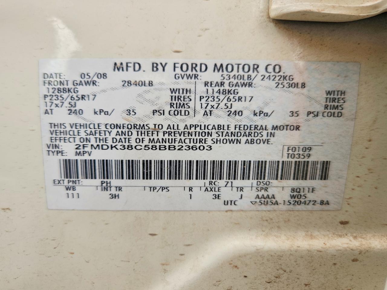 2008 Ford Edge sel