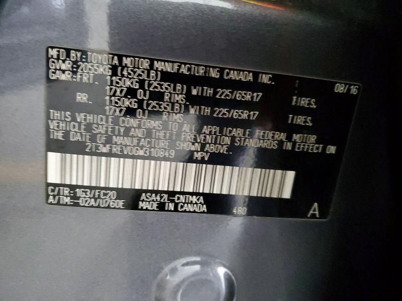 2016 Toyota Rav4 xle