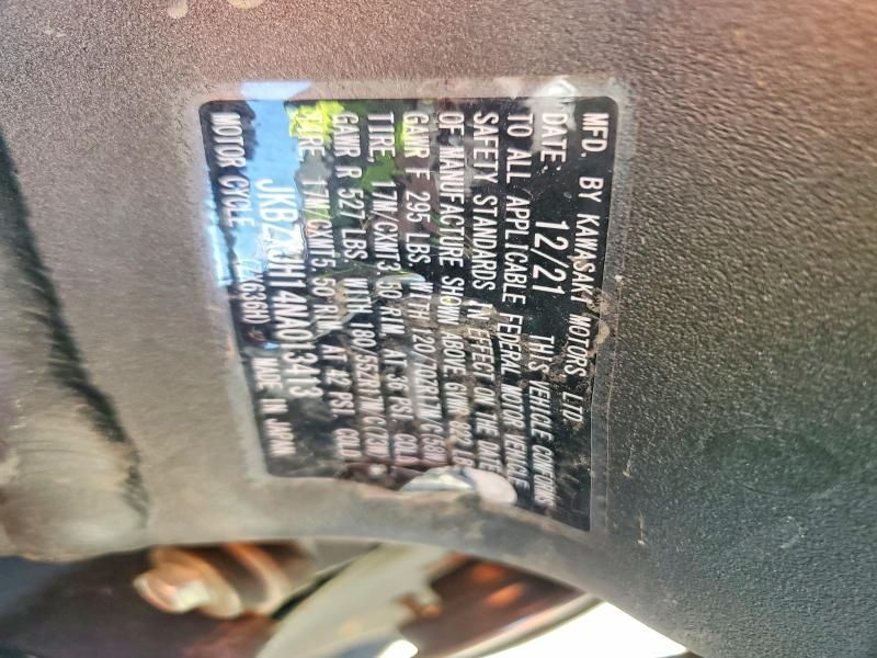 2022 Kawasaki Zx636 k