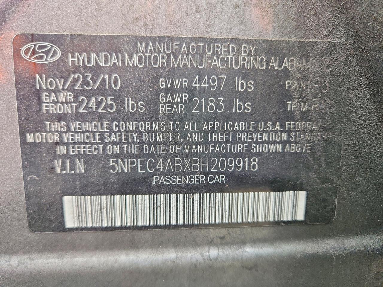 2011 Hyundai Sonata Limited 2.0t