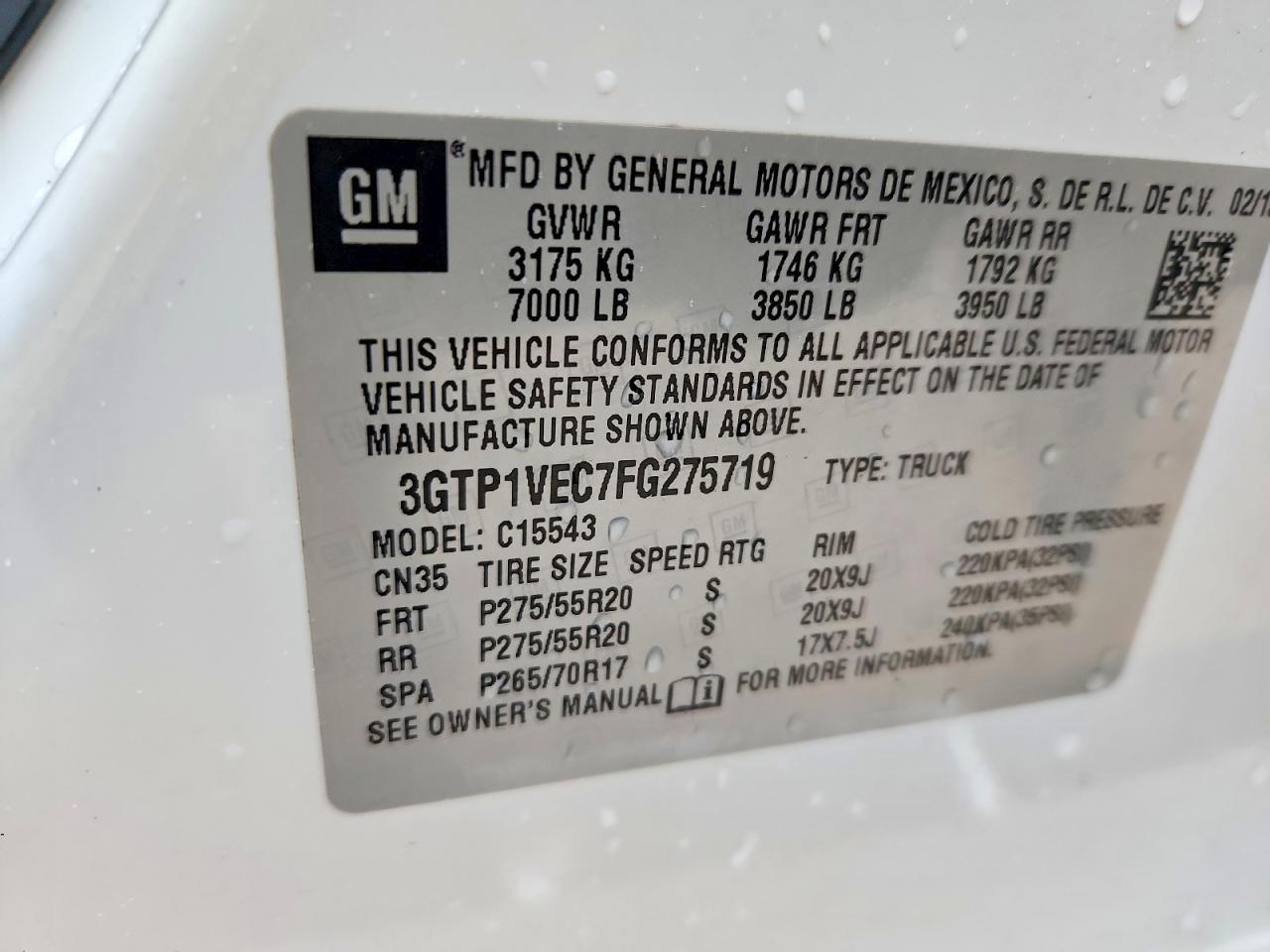 2015 GMC Sierra C1500 slt