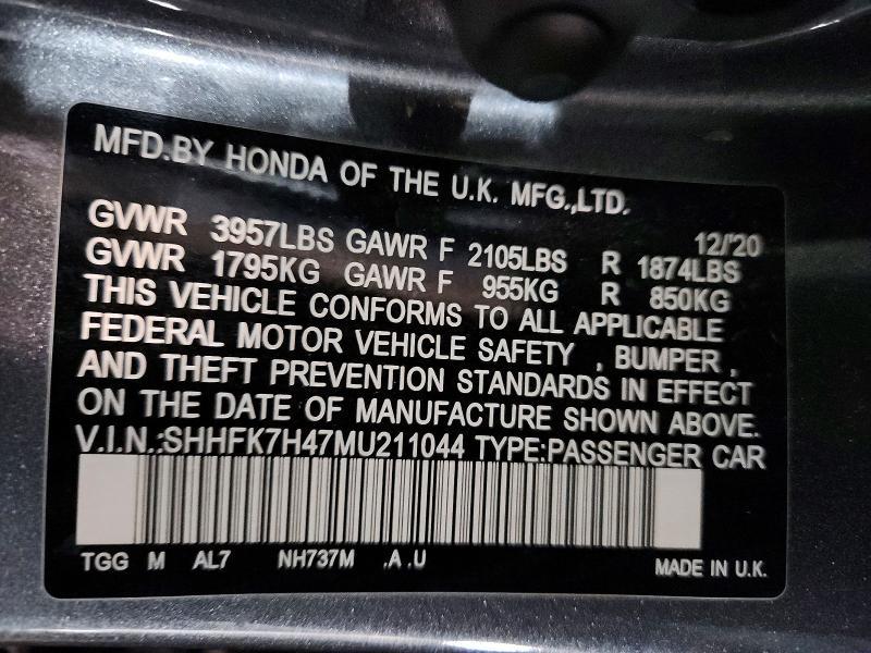 2021 Honda Civic Sport