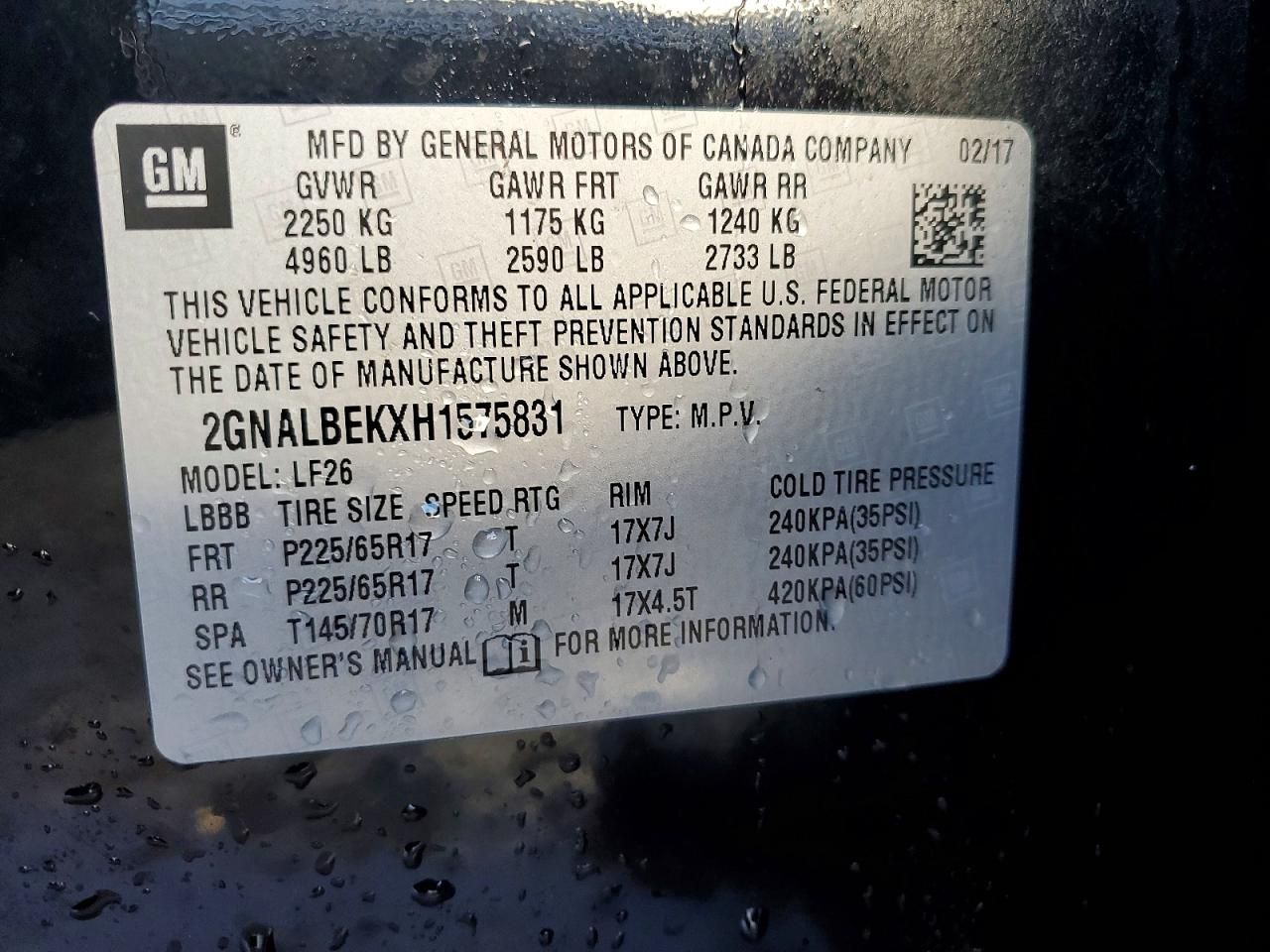 2017 Chevrolet Equinox ls