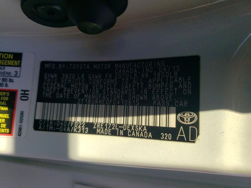 2015 Toyota Corolla l