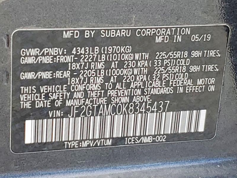 2019 Subaru Crosstrek Limited