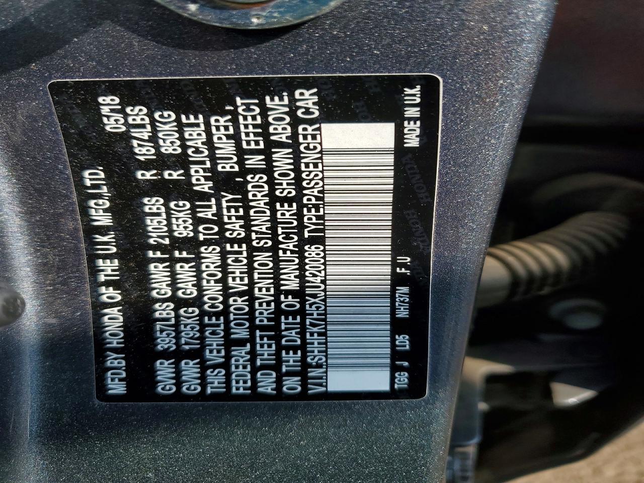 2018 Honda Civic ex